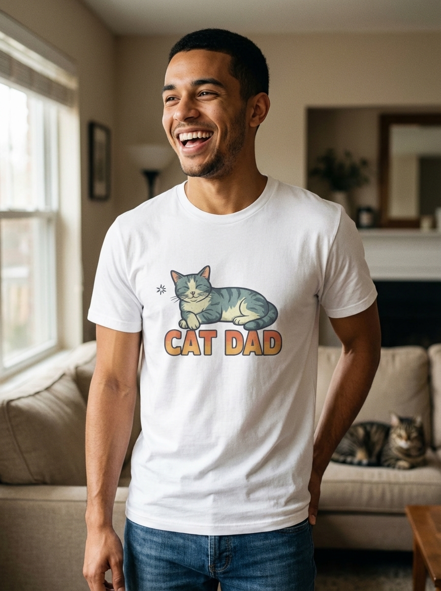 Cat Dad Shirt | Grunge Cat Dads | Nostalgic Gift for Pet Fathers | Graphic Tee