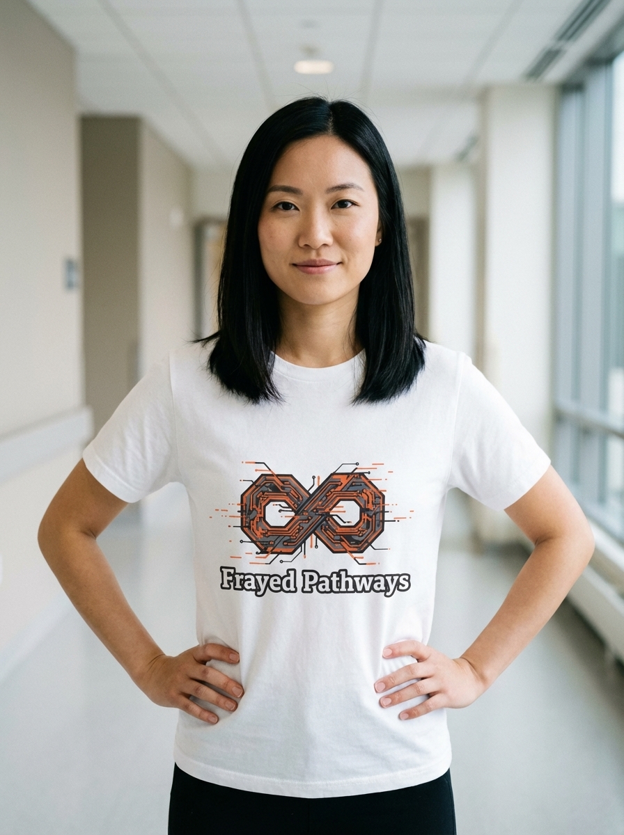 Frayed Pathways - Circuit Twist Unisex Softstyle T-Shirt