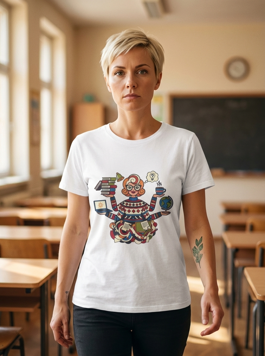 Funny Teacher Life Graphic T-Shirt - Unisex Softstyle