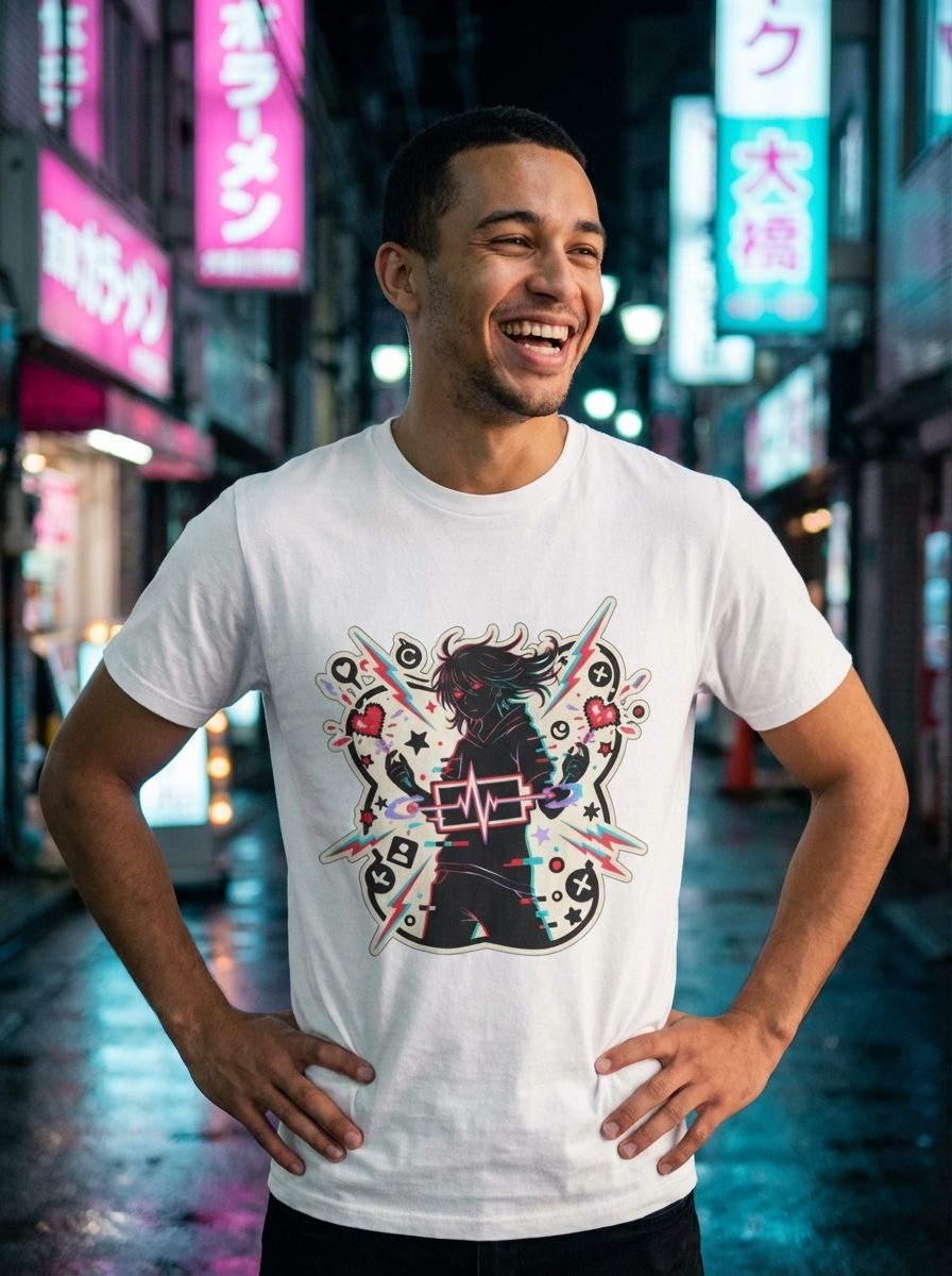 Glitch Pulse Unisex Softstyle T-Shirt