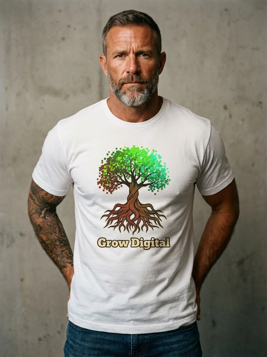 Grow Digital - Pixel Roots Unisex Softstyle T-Shirt