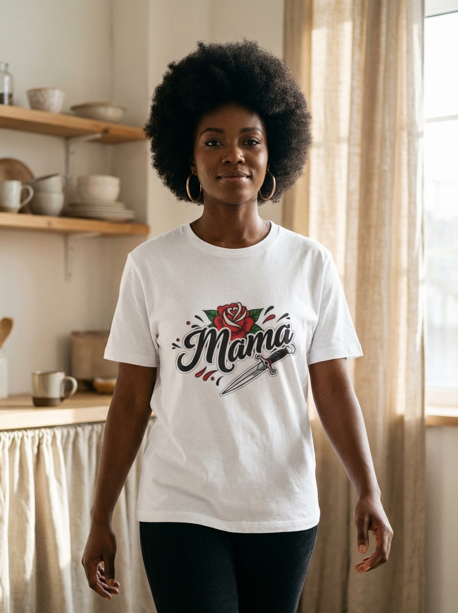 Mama Shirt | Tattoo Inspired Mom Design | Gift for Confident Moms | Graphic Tee