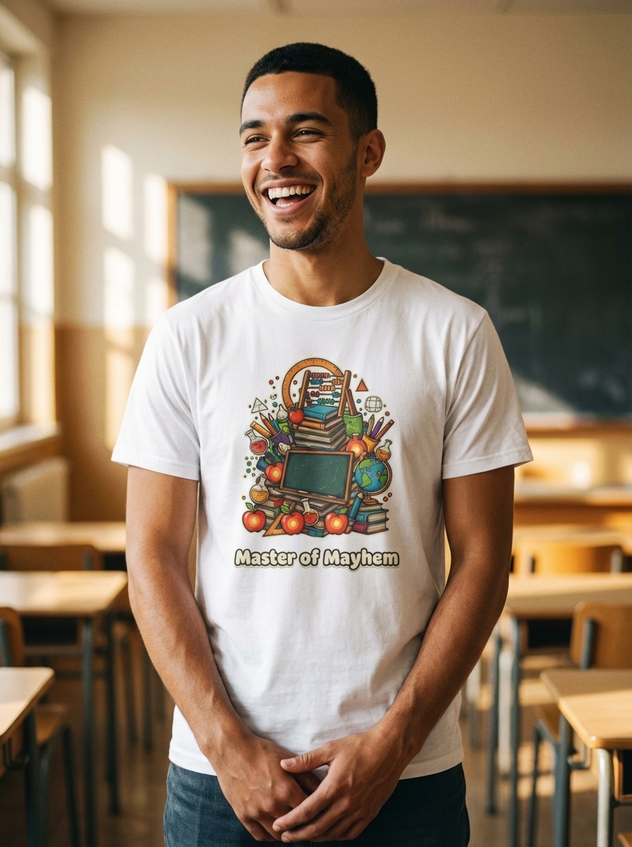 Master of Mayhem - Retro Classroom Chaos Teacher T-Shirt