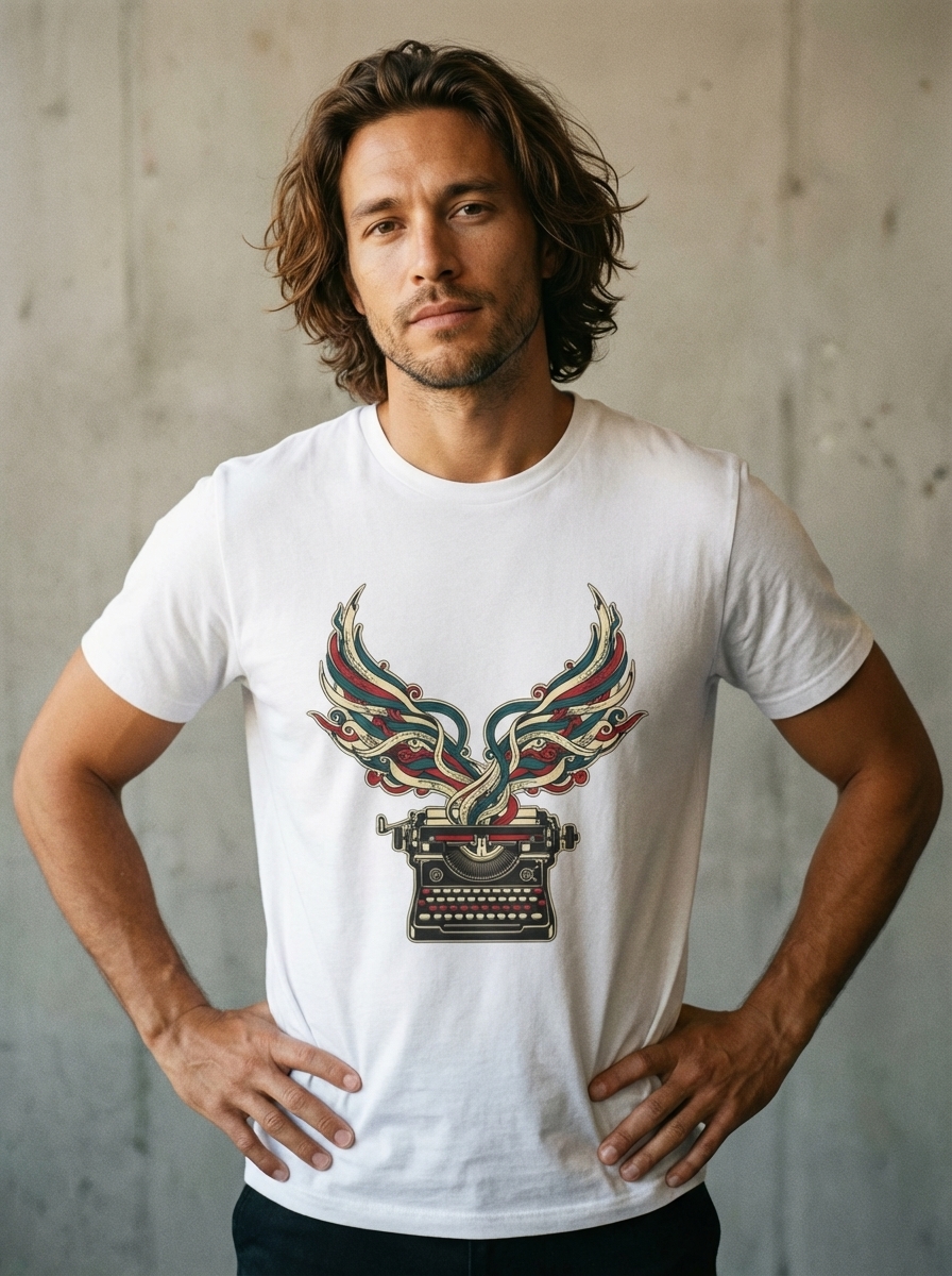 Retro Typewriter Tale Unisex T-Shirt