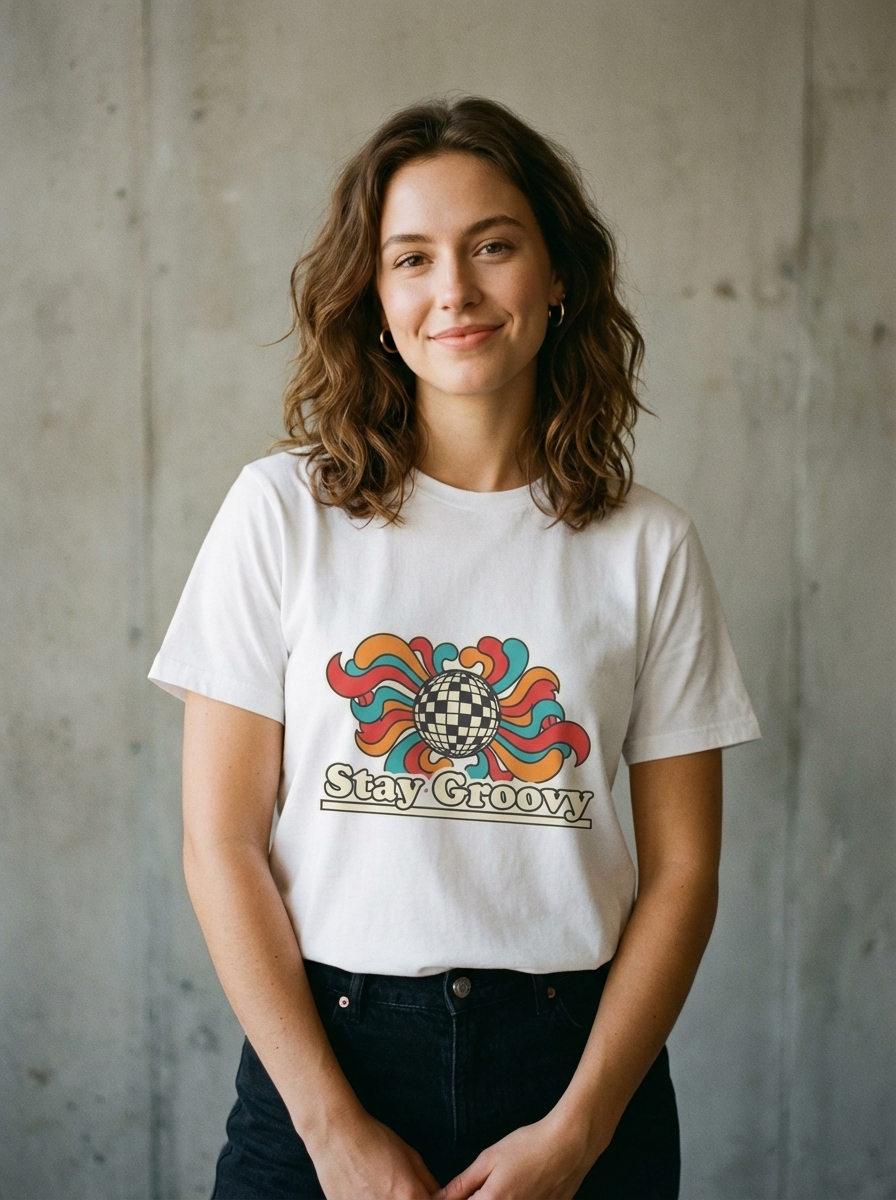 Stay Groovy - 70s Groovy Retro Disco T-Shirt for Unisex