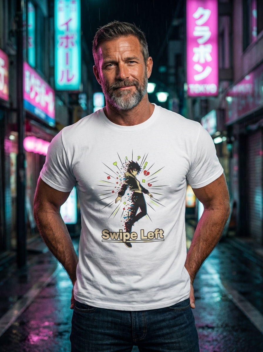 Swipe Left - Glitch Glam Unisex Softstyle T-Shirt