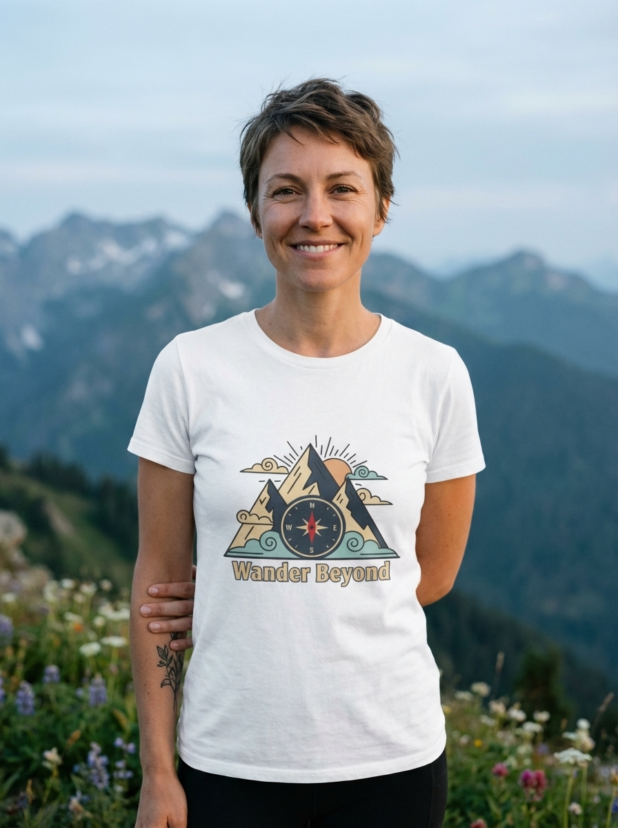 Wander Beyond - Wanderlust Adventure Compass T-Shirt