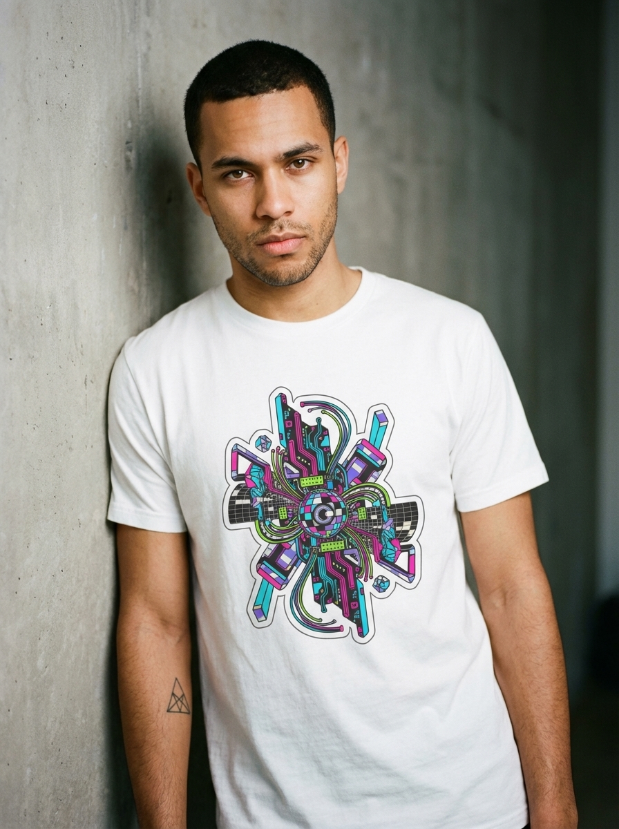 Y2K Tech-Inspired Unisex Graphic Tee